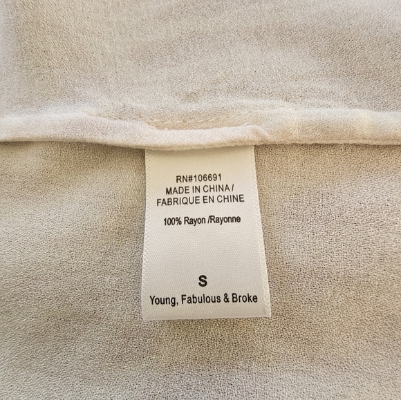 Young Fabulous & Broke Elegant Pink Blouse, Size S - Picture 7 of 8